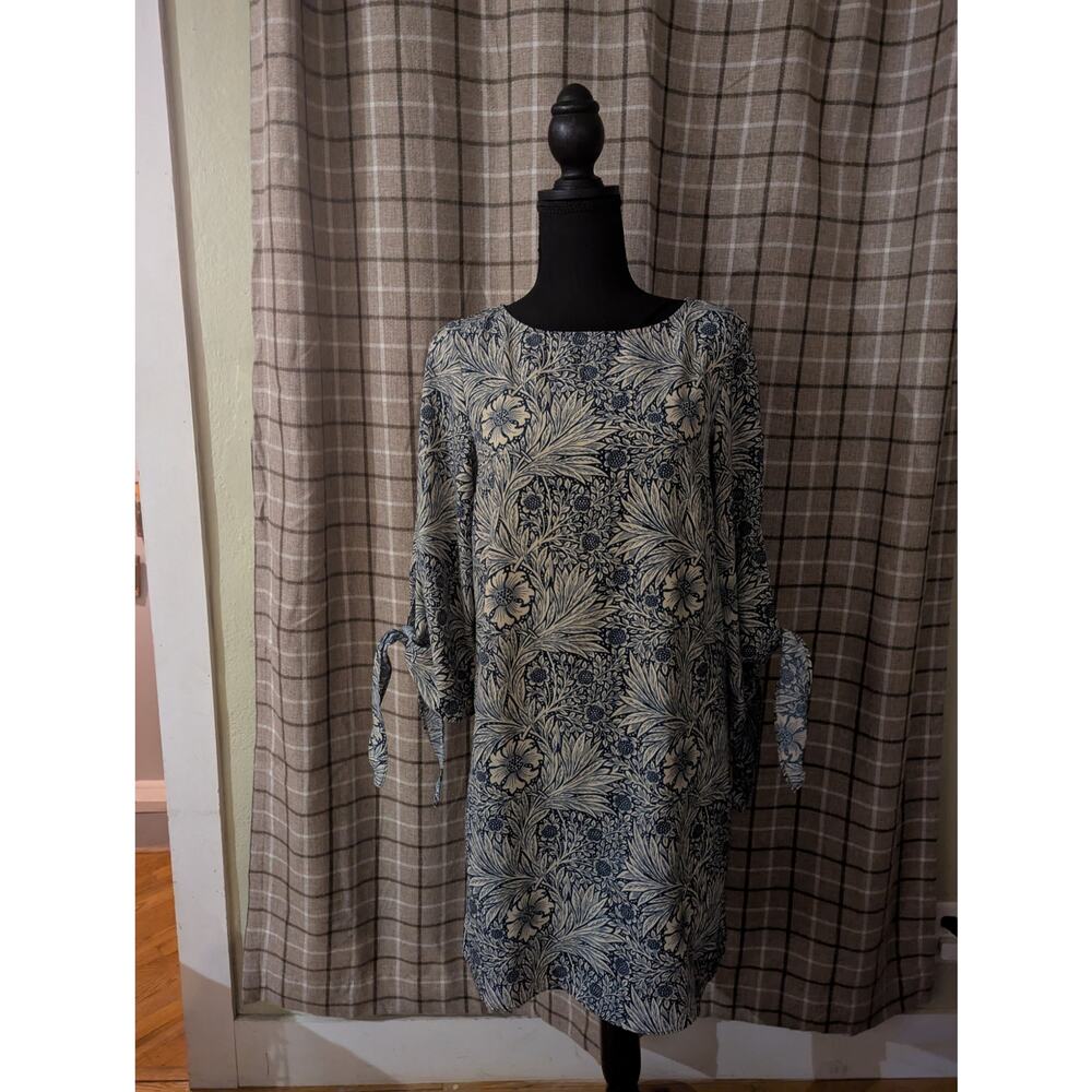 H&M Blue Paisley Midi Dress Size 4